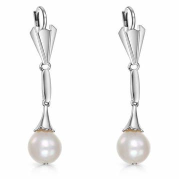 Oorbellen - 18 karaat Witgoud - Parel, Sieraden, Tassen en Uiterlijk, Oorbellen, Nieuw