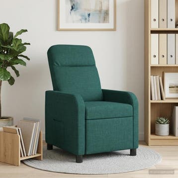 vidaXL Relaxfauteuil Donkergroen Stof, Verzenden, Nieuw