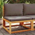 vidaXL Tuinbank zonder armleuningen met kussens acaciahout &, Tuin en Terras, Verzenden, Nieuw, Hardhout