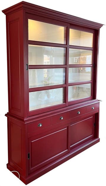 Buffetkast bruinrood Ermelo 200 x 240cm led verlichting, Ophalen of Verzenden, Nieuw