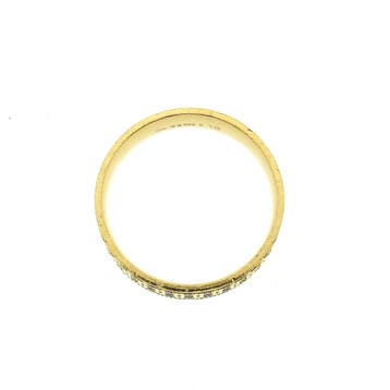 24 Karaat gouden Byzantijnse band ring, 18 tot 19, Gebruikt, Ophalen of Verzenden, Dame