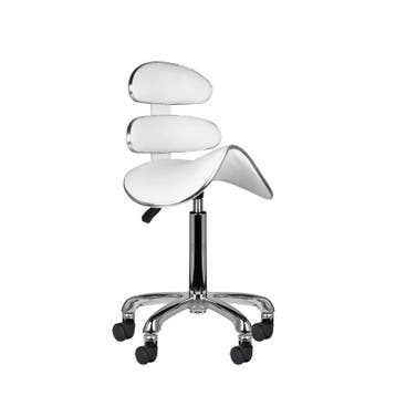 Zadelkruk Wit Ergonomisch Verstelbaar – Met Rugleuning –, Ophalen of Verzenden, Nieuw