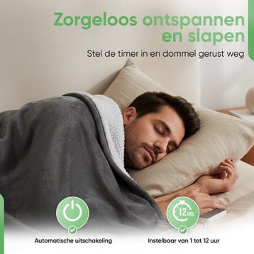 Heevey Elektrische Deken 2 Persoons (XXL) - Warmtedeken met, Ophalen of Verzenden, Zo goed als nieuw