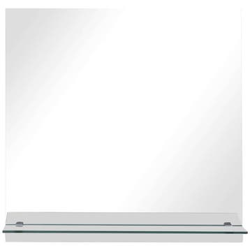 vidaXL Wandspiegel met schap 40x40 cm gehard glas, Verzenden, Nieuw