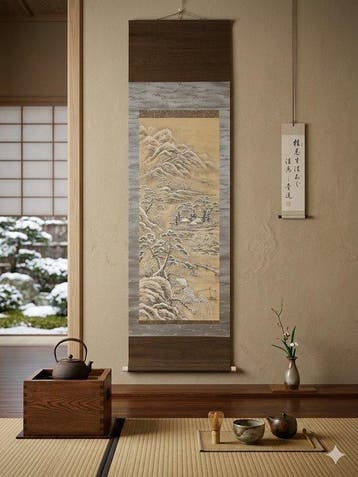Japanese Antique Hanging Scroll (Kakejiku) - Fine, Antiek en Kunst