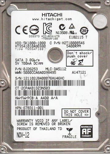 HGST Travelstar 5K1000 1TB 2.5 inch SATA III Interne Harde, Ophalen of Verzenden, Nieuw