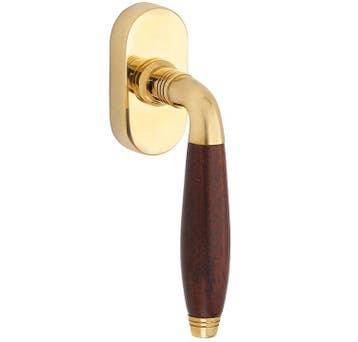 Draaikiepgarnituur Bonton bubinga/Elegant messing ongelakt, Verzenden, Nieuw