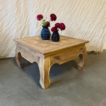 Opium tafel - salontafel -teakhout - vanaf € 119,- TTM Wonen, 50 tot 100 cm, Nieuw, Landelijk, Minder dan 50 cm