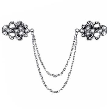 Fako Bijoux - Vestsluiting - Vestclip - Krullen Strass Met, Verzenden, Nieuw