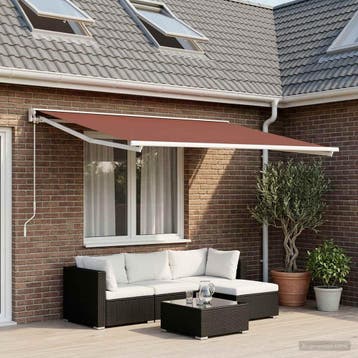 vidaXL Vervangingsdoek voor zonnescherm Bruin 250 x 200 cm, Verzenden, Nieuw