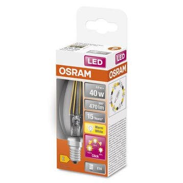 4 stuks Osram LED Kaarslamp E14 4W/827 470lm | 3-staps di..., Ophalen of Verzenden, Nieuw