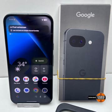 Google Pixel 10A Obsidian 128GB - Nieuwstaat, Telecommunicatie, Verzenden, Zo goed als nieuw