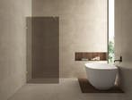 Douchewand Less Rookglas – 90 x 200 cm – 8 mm Nano – Messing, Ophalen of Verzenden, Nieuw, Glas, Bad