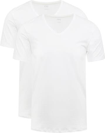 Mey V-hals Dry Cotton T-shirt Wit 2-Pack maat 4XL Heren, Verzenden, Nieuw, Wit, Mey