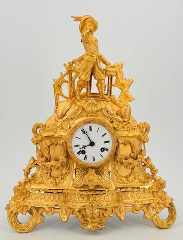 Figurale pendule - Japy Freres Louis XVI Brons, Messing -