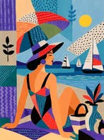 Adri Q 120 x 90 cm - La Dama del Verano Geométrico