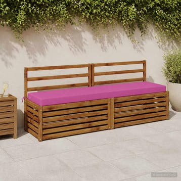 vidaXL Bankkussen SOEST 100% Polyester Roze 200 x 40 x 8 cm, Verzenden, Nieuw, Roze