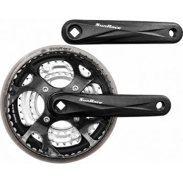 Sunrace Crankstel - Drievoudige Kettingbladen - Aluminium..., Ophalen of Verzenden, Nieuw, Crankstel of Pedalen