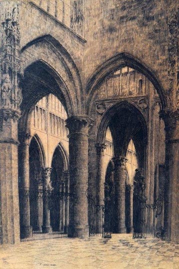 Ferdinand Giele (1867-1935) - Bruxelles - Église St. Gudule
