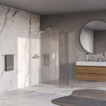 Brauer Stellar - Douchecabine met Draaideur - Helder Glas -, Ophalen of Verzenden, Nieuw, Rvs