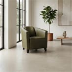 Leren fauteuil Press - Granada Moss (olijf/groen) - Poten, Nieuw, Ophalen of Verzenden, Eigentijds, Klassiek, Retro, Romantisch, Vintage