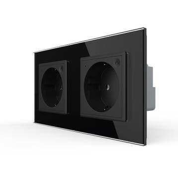 Livolo | Zwart | SR+SR | Wandcontactdoos | EC | Smart Home, Ophalen of Verzenden, Nieuw