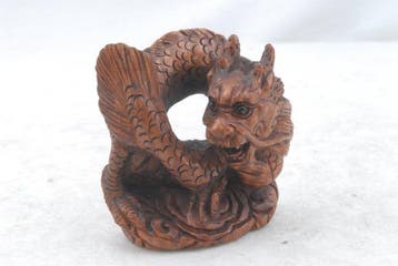 Netsuke houten draak Masatsugu Japan - Hout - Japan - 20e