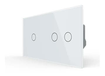 Livolo Touch LED Dimmer – Wit | 1+2 | Drievoudig, Ophalen of Verzenden, Nieuw, Schakelaar
