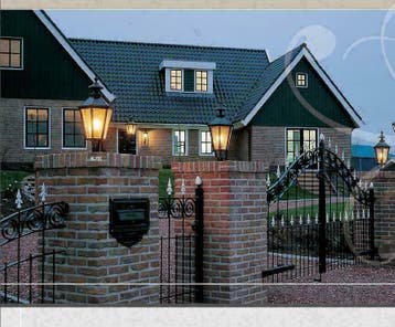 Straatlantaarns Buitenlantaarn Staande Gietijzer Oudhollands, Tuin en Terras, Overige materialen, Minder dan 50 watt, Overige typen