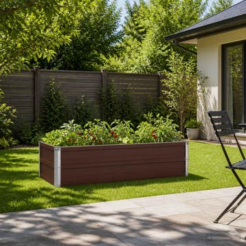 vidaXL Verhoogd Tuinbed Bruin 100 x 40 x 24 cm koudgewalst, Minder dan 30 cm, Verzenden, Minder dan 60 cm, Nieuw