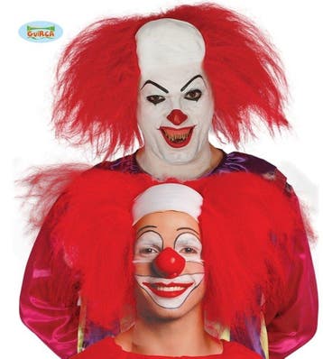 Killer clown pruik, Verzenden, Nieuw, Feestartikel