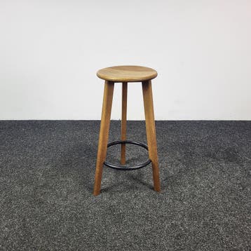 Houten Barkruk - 3 poots, Ophalen of Verzenden, Gebruikt