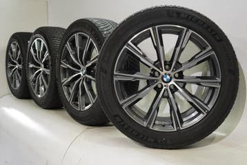 BMW X5 G05 X6 G06 740M 20 inch velgen Michelin Runflat Winte, Gebruikt, Velg(en), 20 inch, Winterbanden