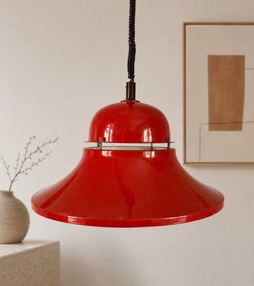 Tibor Nadai - Plafondlamp - emaille - 60s-design hanglamp