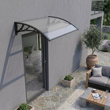 [en.casa] Deurluifel Mellerud afdak 100x60 cm transparant en, Verzenden, Nieuw