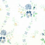 Plakfolie, plakplastic brocant roosje blauw (45cm), Nieuw
