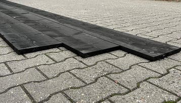 Vuren vlotdeel - potdekselplank zwart geïmpregneerd, Ophalen of Verzenden, Nieuw, Vuren