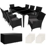 Aluminium wicker zitgroep Menorca 8+1 met beschermhoes - zwa, Tuin en Terras, Tuinsets en Loungesets, Verzenden, Nieuw