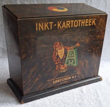 Doos - Opbergkist, voor inktstalen recepten of kleurmonsters