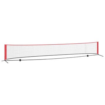 vidaXL Tennisnet Zwart en Rood 595 x 90,5 x 87 cm Polyester, Sport en Fitness, Tennis, Verzenden, Nieuw