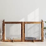 vidaXL Hondenhekje met standaards 4 pcs Oud hout 100 x 100, Verzenden, Nieuw