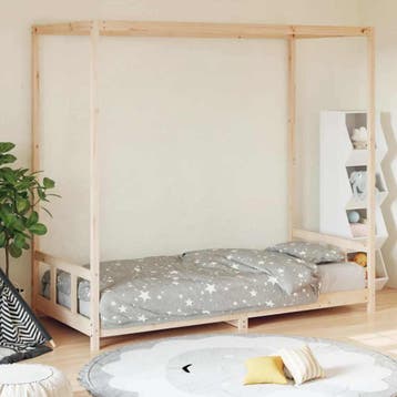 vidaXL Kinderbedframe 90x200 cm massief grenenhout, Kinderen en Baby's, Verzenden, Nieuw