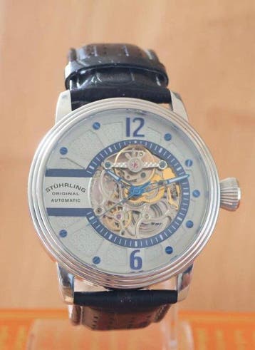Stührling - Automatic Skeleton - Zonder minimumprijs - Open, Sieraden, Tassen en Uiterlijk, Horloges | Heren, Nieuw