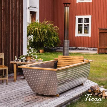 Hottub Houtgestookt | Jacuzzi | Scandinavisch Eikenhout, Ophalen of Verzenden, Nieuw, Afdekzeil, Vast