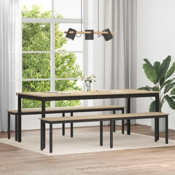 vidaXL Bank Sonoma 200 x 35 x 45 cm Bewerkt hout, Verzenden, Nieuw, Hout