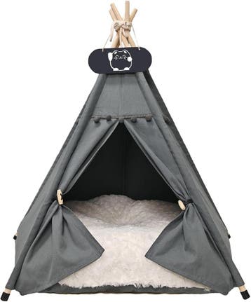 Tipi tent hond & kat - Grijs 60cm | Retourdeal 60% Korting, Ophalen of Verzenden, Zo goed als nieuw