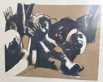 Rafael Canogar (1935) - Los fans, Antiek en Kunst