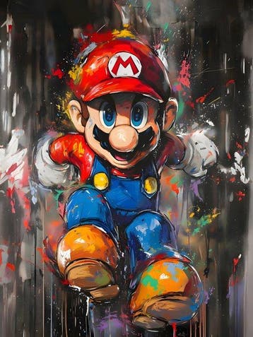 AT9 - [Canvas L] Mario Power Jump, Nieuw