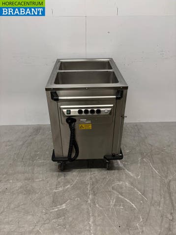 RVS Rieber Verrijdbare Bain-marie 2 x 1/1 GN met, Ophalen of Verzenden, Gebruikt