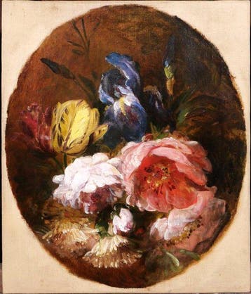Philippe Rousseau (1816-1887) - Spring flowers, irises,